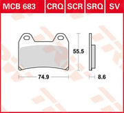 Trw Sv Series Sintrade Bromsbelägg - Fram