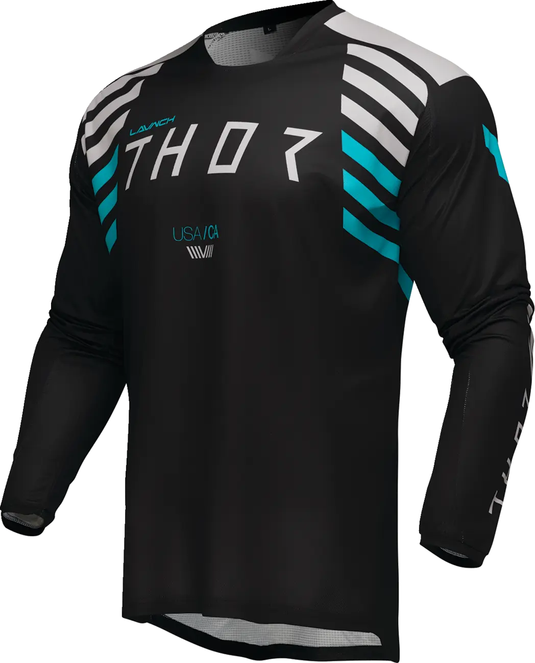 Thor Launchmode Zone Jersey - Black/Sand/Light Gray/Turquoise