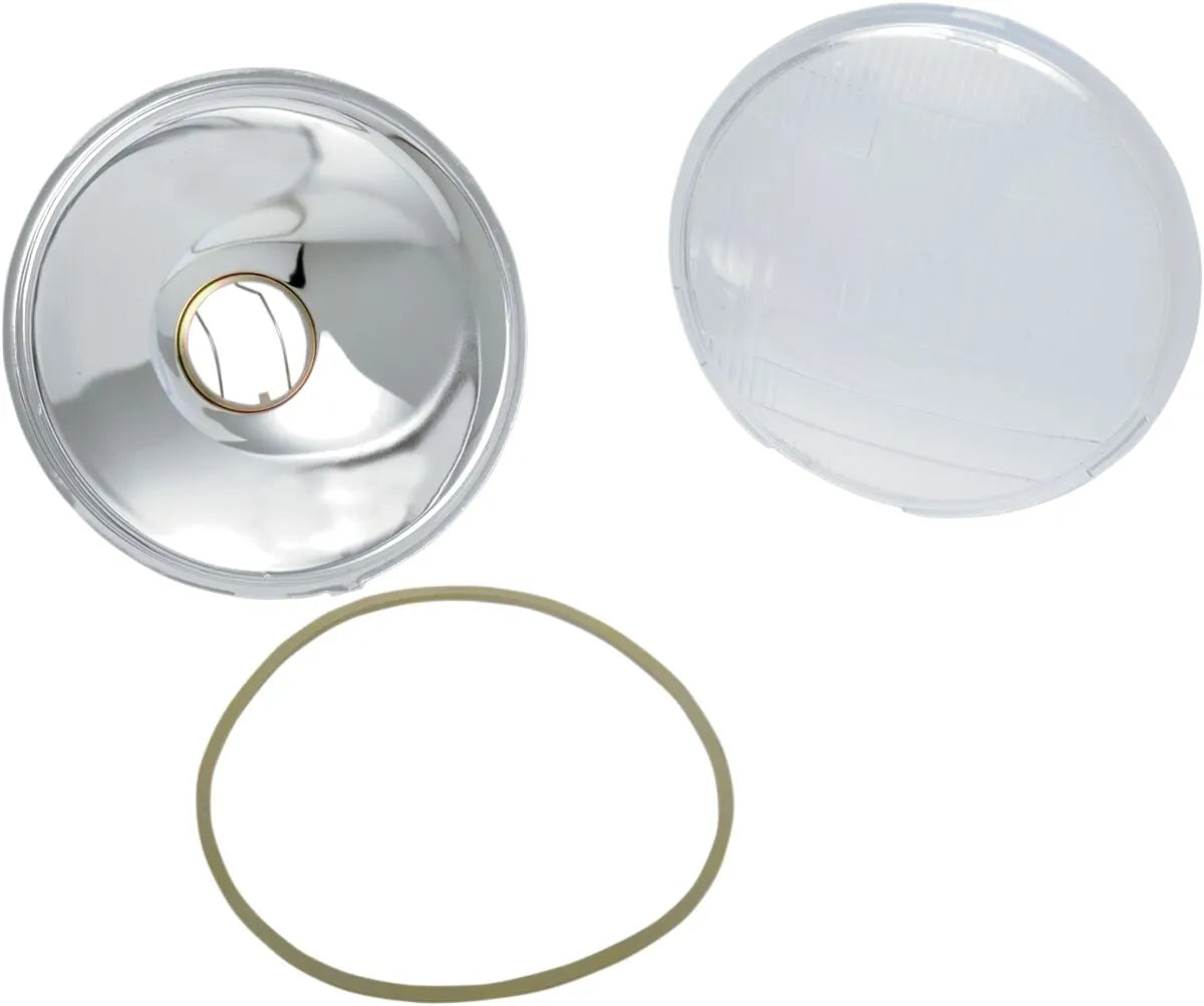 Drag Specialties Headlight Lens - 6.5" Round Clear