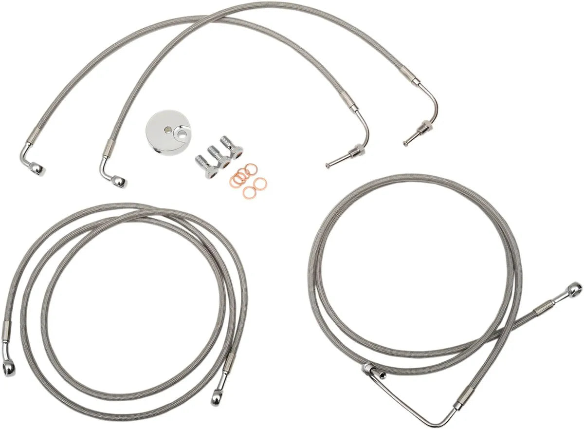 La Choppers Rostfri Stål Bromsslang Kit För Ape Hangers