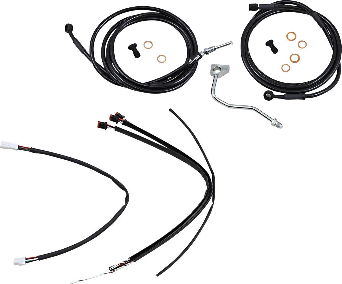 BURLY BRAND Complete Black Vinyl Cable/Line Kit for 16" Ape