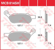 Trw Sh Series Sintermetall Bakre Bromsbelägg - Bak