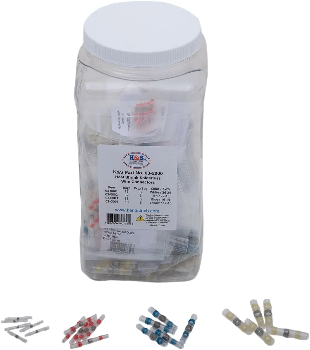 K&s Heat-shrink Solderless Wire Connector Kit