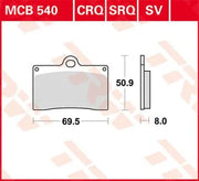 Trw Crq Series Carbon Race Bromsbelägg - Fram