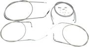 BARON Stainless Handlebar Cable/Line Kit for 15"-17" Bars