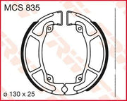 Trw Mcs835 Organiska Bromsbackar - 130mm Diameter - Bak