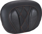 Mustang Deluxe Sissy Bar Pad - Carbon Fiber Inlay