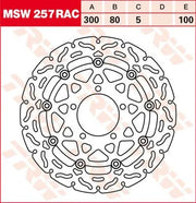 Trw Contoured Floating Brake Rotor For Motorcycles - Front