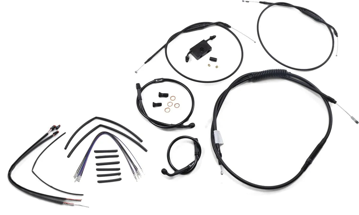 Burly Brand Sportster 12" ABS Cable & Brake Line Kit