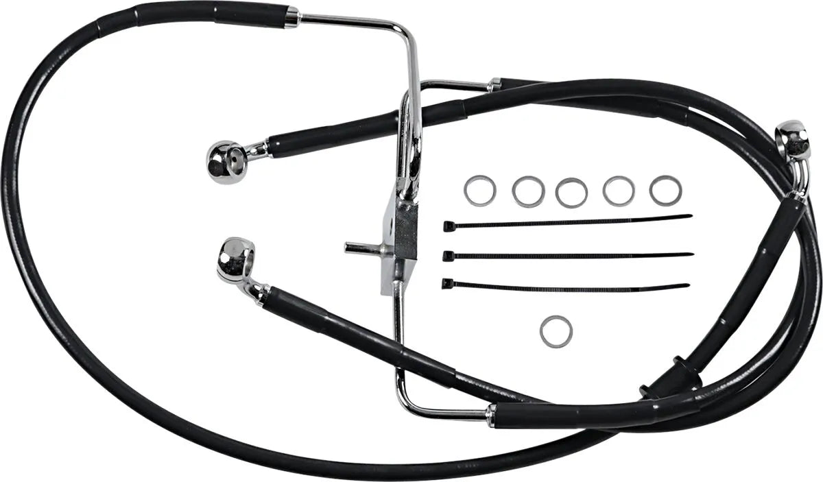 Drag Specialties Förlängd Bromsslang 39" Rostfritt Stål Fram