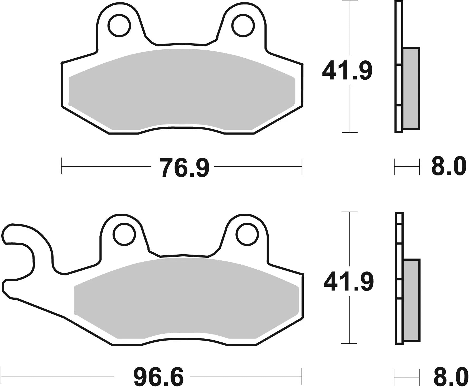 Sbs Hs Street Excel Sintered Bromsbelägg Fram - Fram & Bak