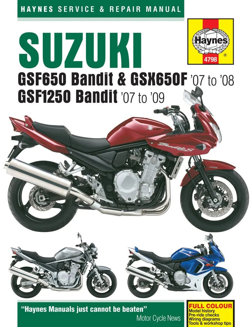 Haynes Service Manual for Suzuki GSF650/1250 Bandit