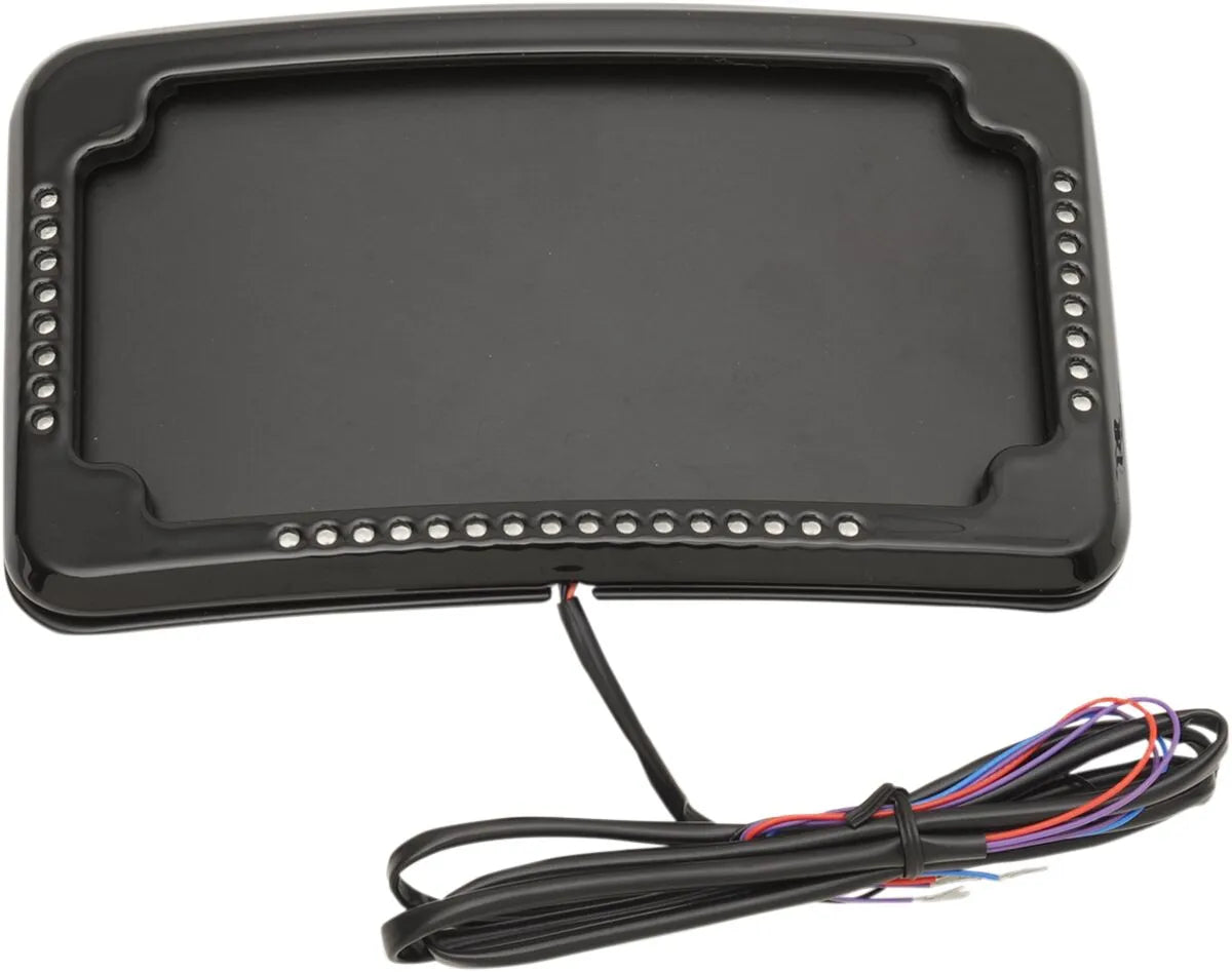 Cycle Visions Curved License Plate Frame With Led Signals