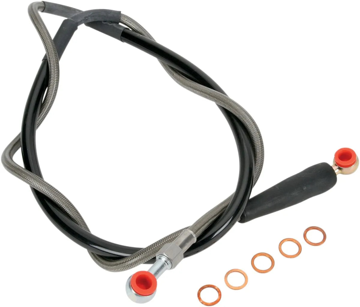 Moose Offroad Stainless Steel Braided Brake Line Front