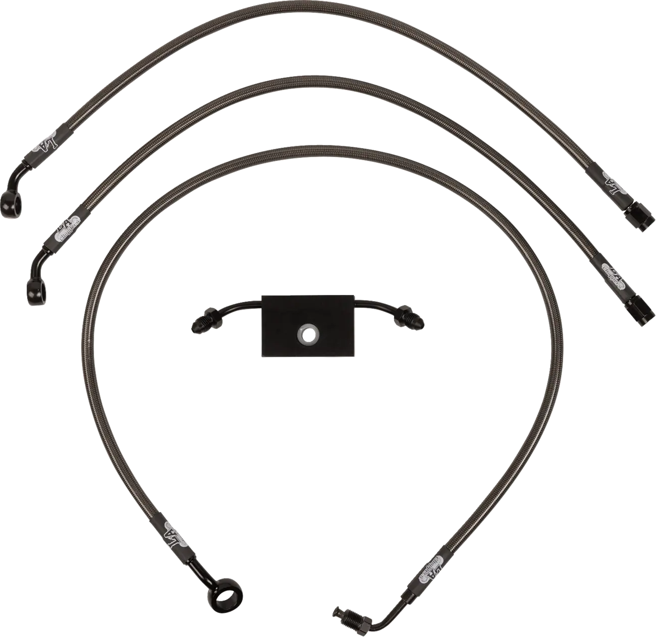 La Choppers Midnight Braided Bromsslang Kit Med ABS