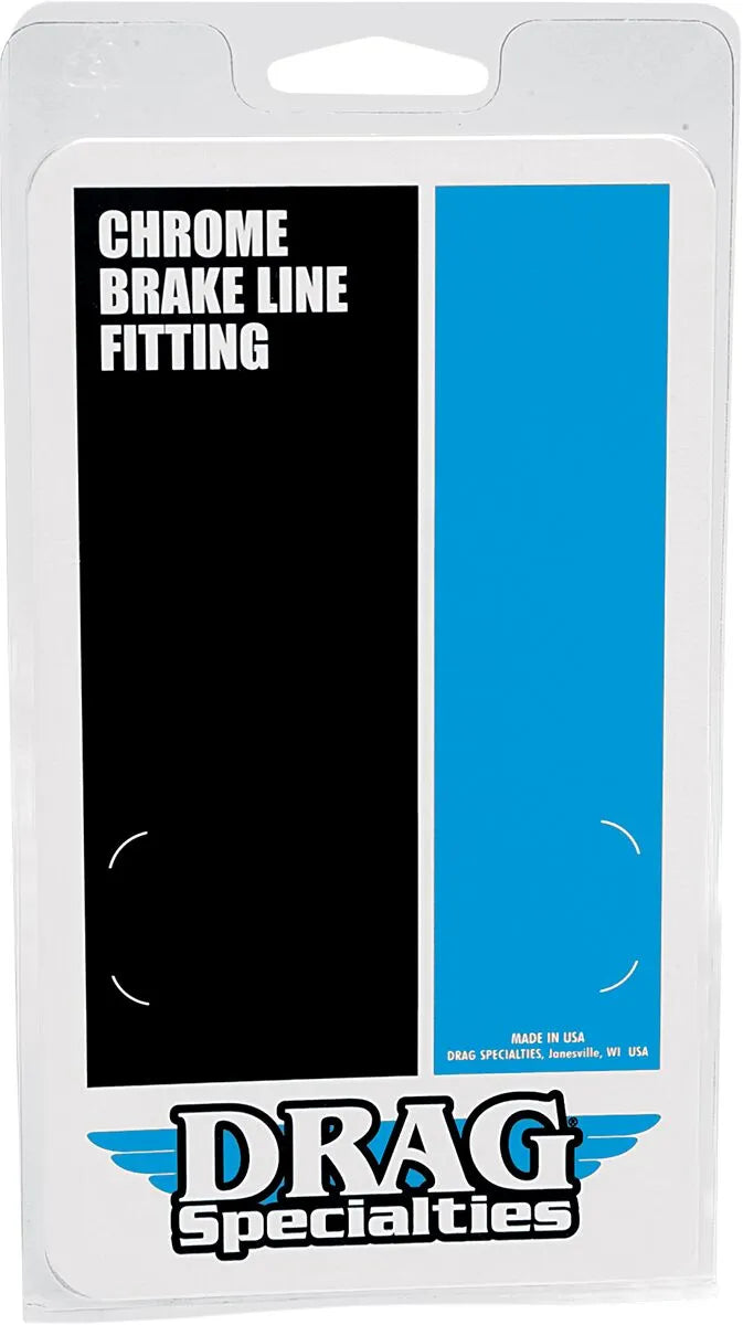 Drag Specialties Chrome Steel Dual Disc Brake Line Tee