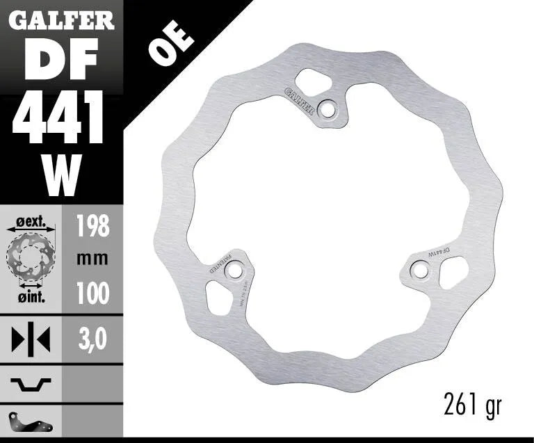 Galfer Wave Brake Rotor For Motorcycles - Front