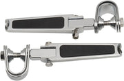 Drag Specialties Foot Pegs - Chrome, Rubber Inlay