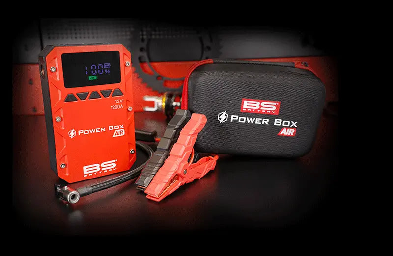 Bs Battery Power Box PB-02 Air Compressor Jump Starter 1200A Red
