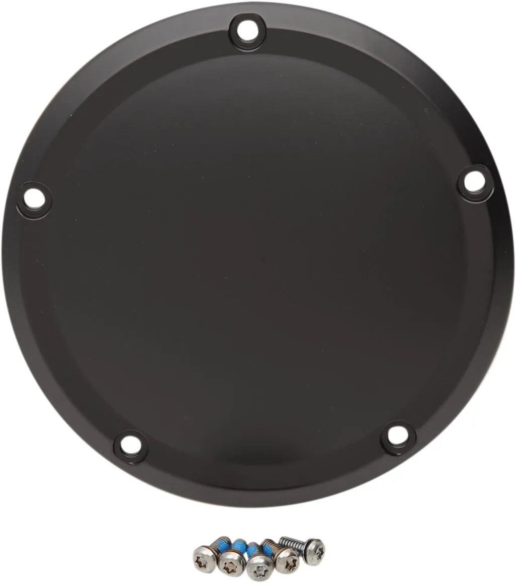 Drag Specialties Black Matte 5-Hole Derby Cover