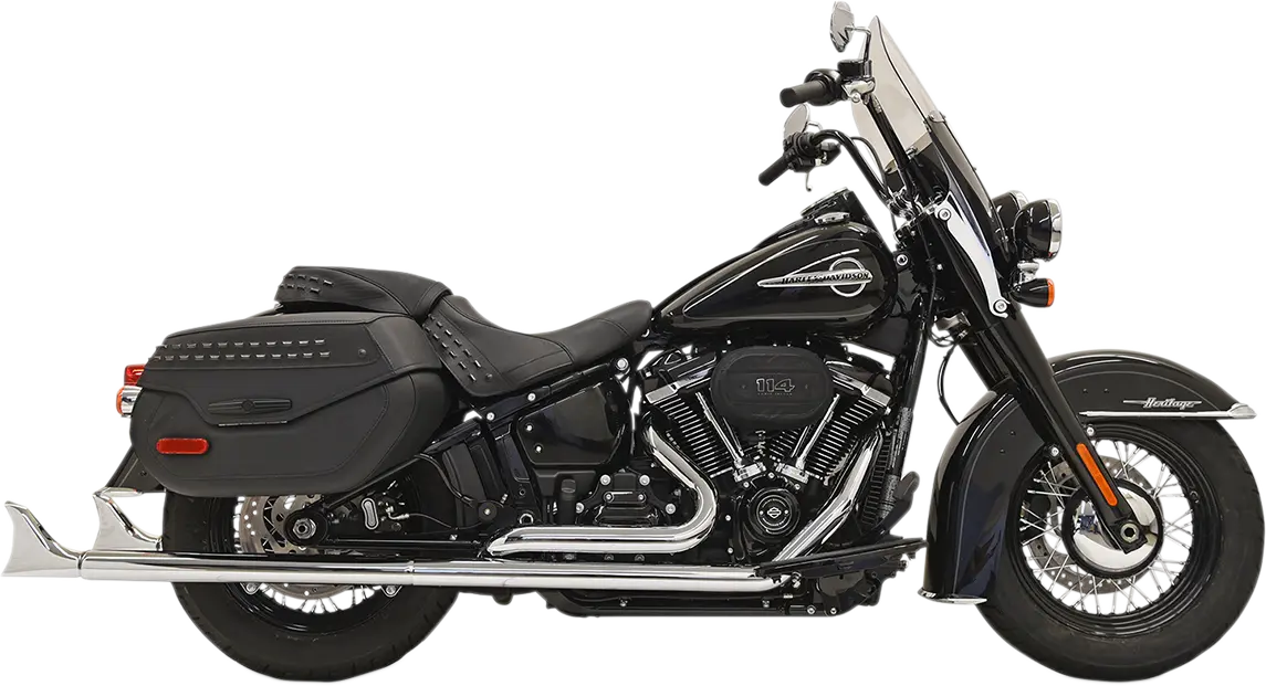 Bassani Xhaust Fishtail True Dual Avgassystem Krom
