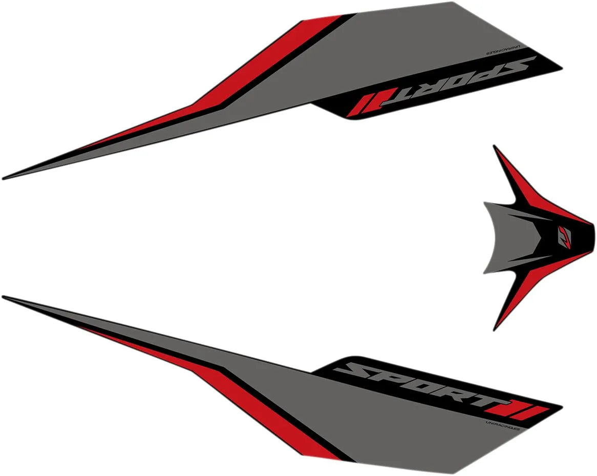 Uniracing Scooter Decals For Honda - Black, Red, Gray