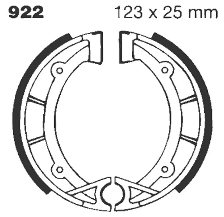 Ebc Standard Brake Shoes - Organic Base - Rear