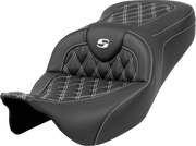 Saddlemen Roadsofa Lattice Stitch Seat - For Harley Davidson