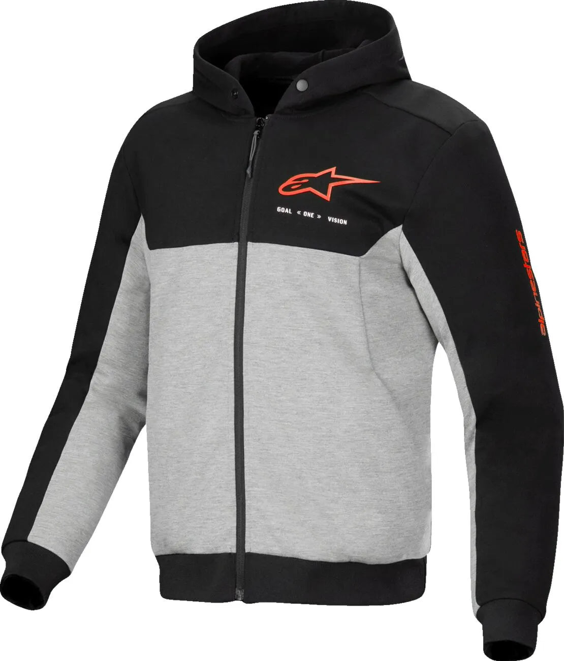 Alpinestars Chrome V2 Sport Hoodie - Black/Gray/Fluorescent Red