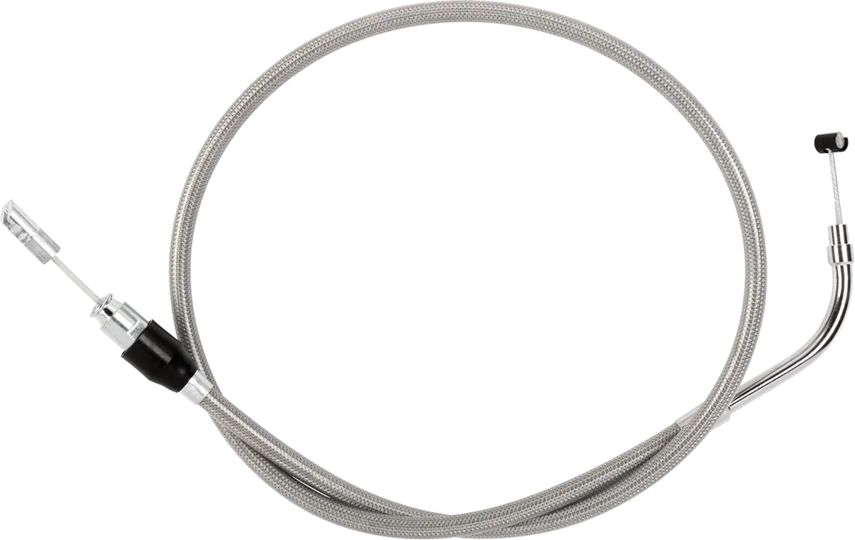 Drag Specialties Quick Connect Clutch Cable Chrome 37-1/4"