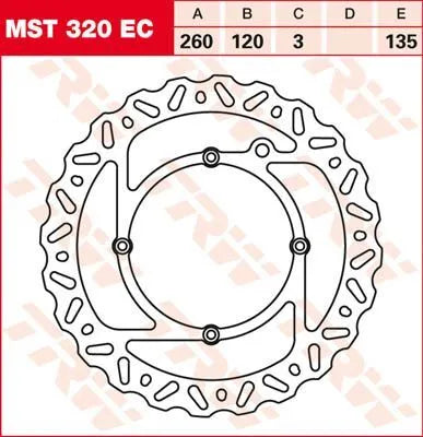 Trw Ec Cross Design Brake Rotor For Motocross/enduro - Front