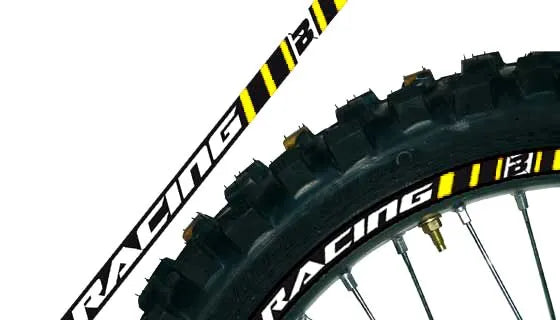 Blackbird Racing Rim Decal (Yellow) - Sold Each