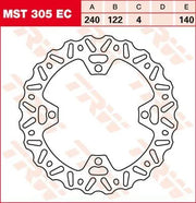 Trw Ec Cross Design Broms Rotor - Bak
