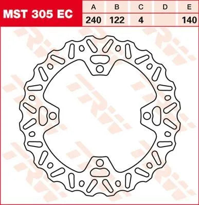Trw Ec Cross Design Broms Rotor - Bak