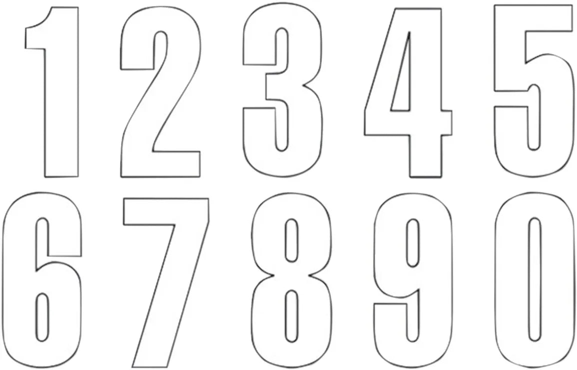 Blackbird Racing Number Plate Graphic - 3 Pack