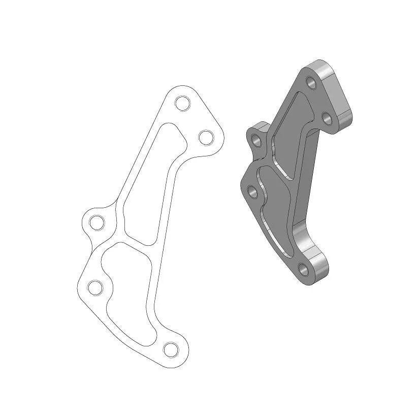 Moto-master Supermoto Racing Rotor Adapter Bracket