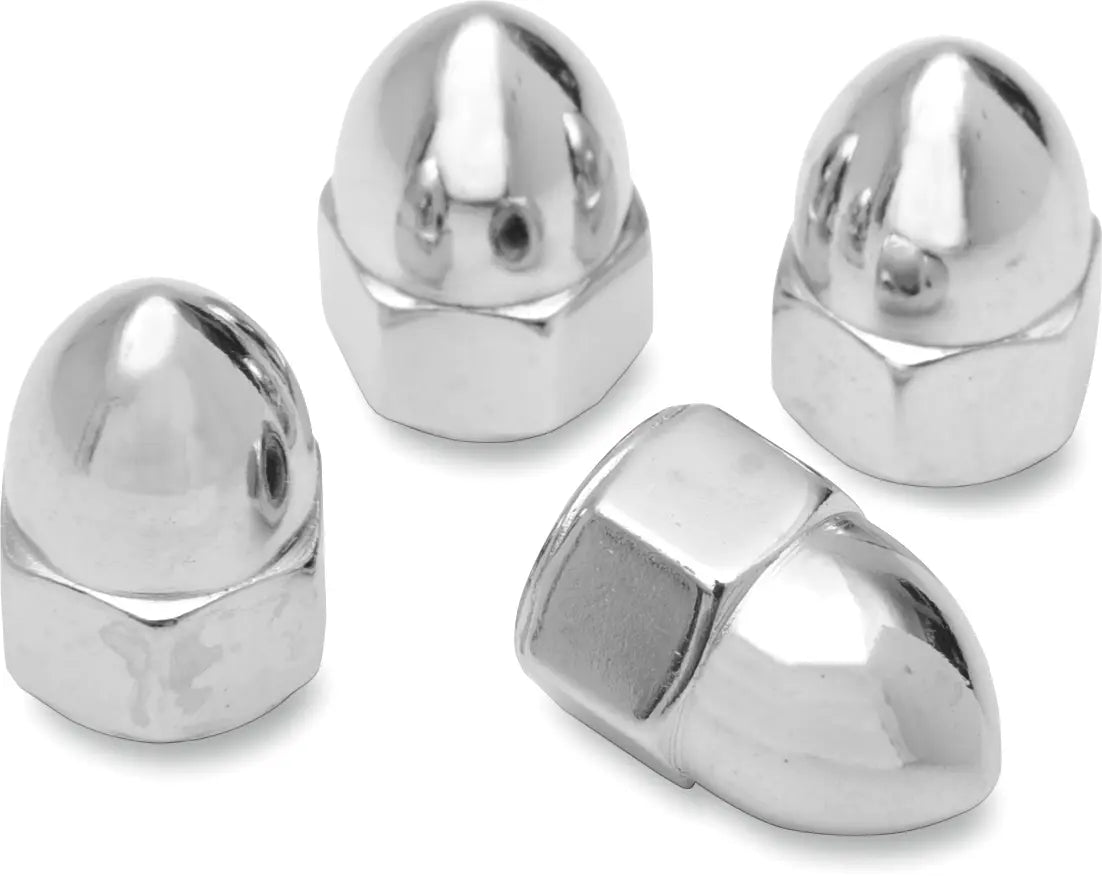 Drag Specialties Chrome Acorn Nuts 3/8-24 SAE Thread 3-Pack