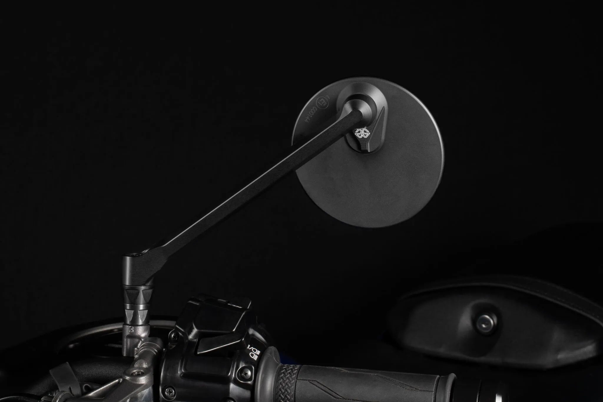 Gilles Tooling Moon Mirror M8 Handlebar End Black