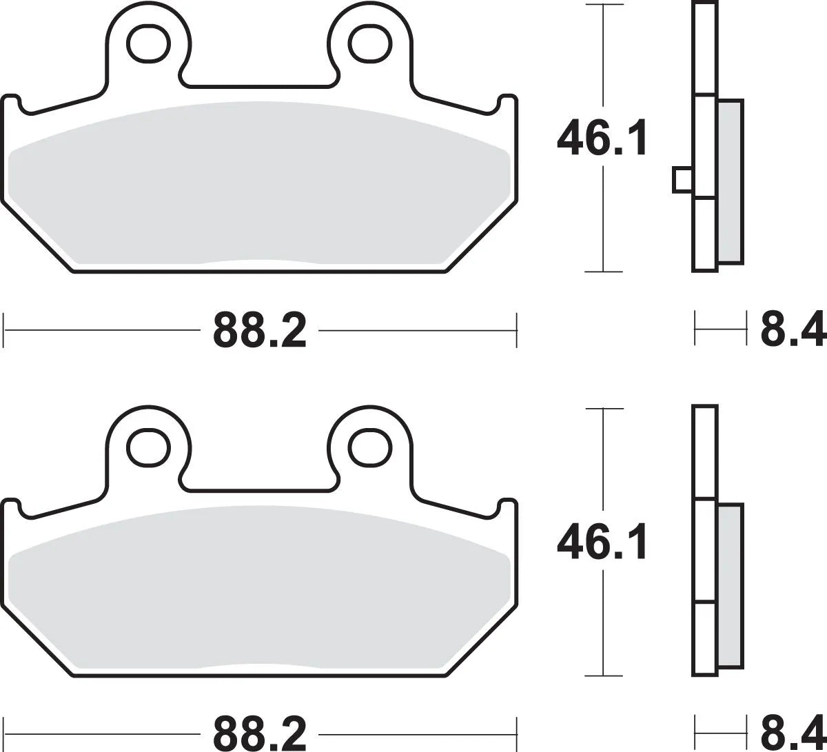 Sbs Ms Scooter Maxi Sintered Bromsbelägg - Bak