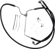 Drag Specialties Extended Black Vinyl Brake Line Kit