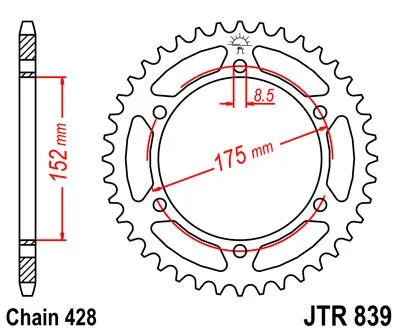 Jt Sprockets Steel Rear Sprocket - 51t
