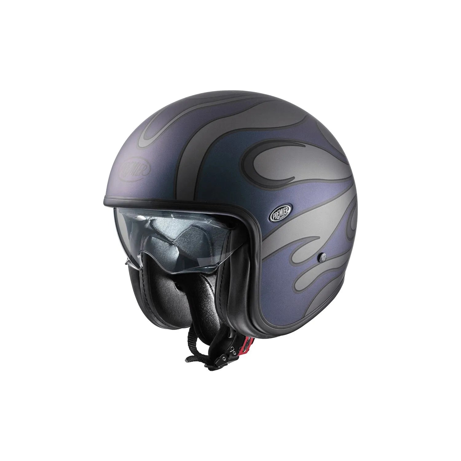 Premier Helmets Vintage Fr Open Face Helmet Blue/gray