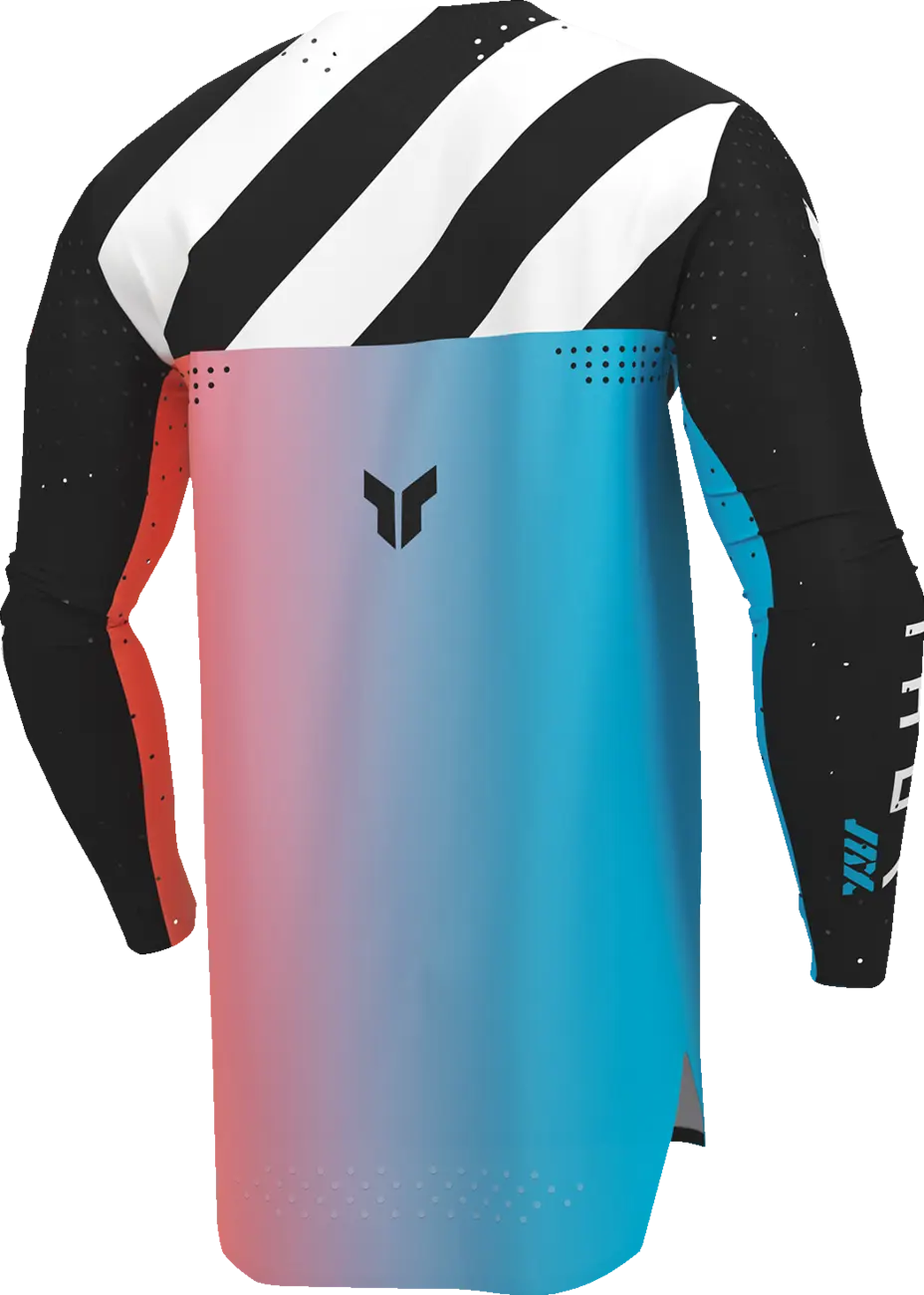 Thor Youth Sportmode Synth Jersey - Black/White/Turquoise/Coral