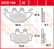 Trw Si Series Sintered Off-road Brake Pads Set - Front & Rear
