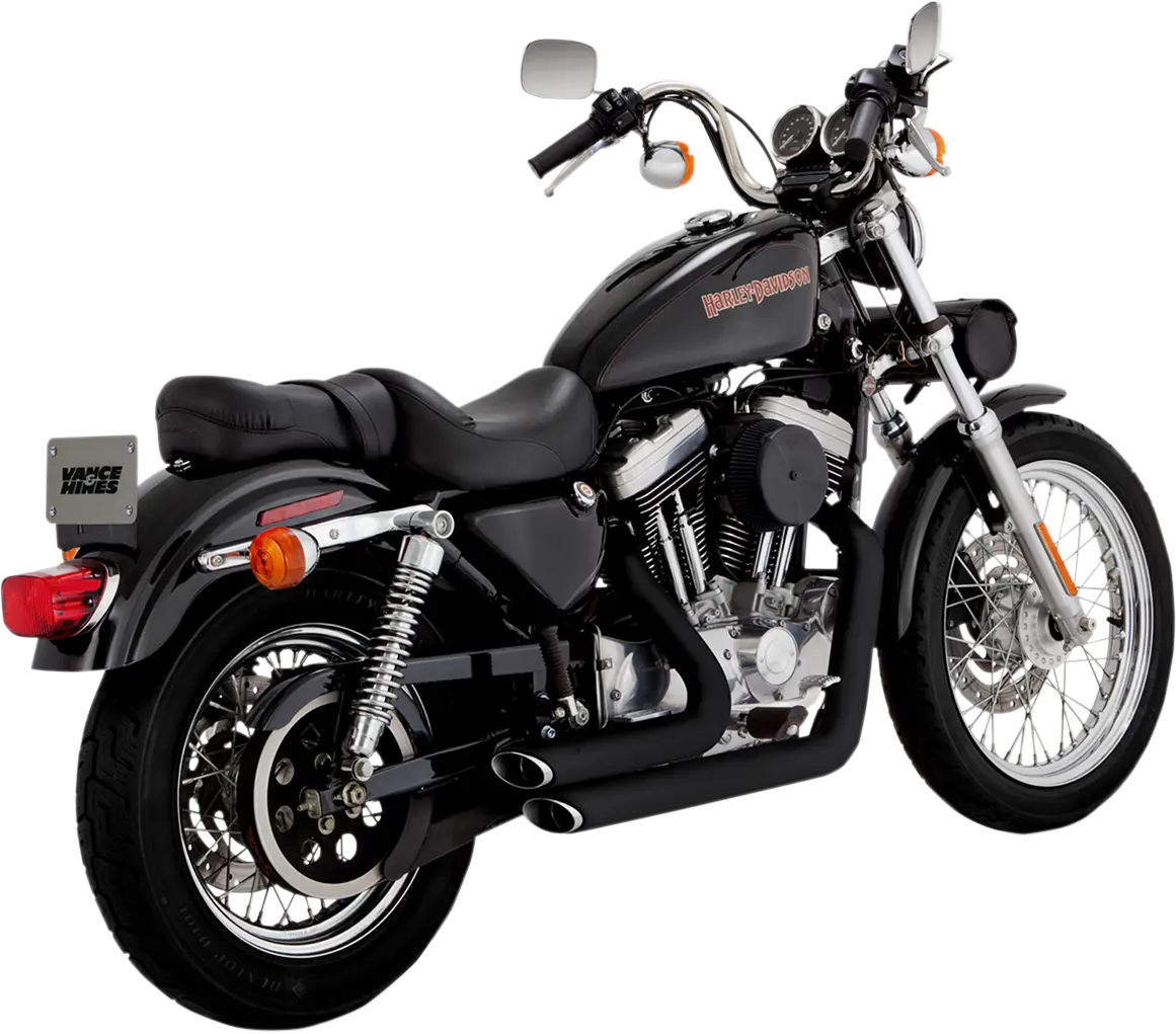 Vance & Hines Shortshots Staggered Avgasrör - Svart