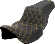 Saddlemen Lattice Stitch Step-up Seat - For Harley Davidson