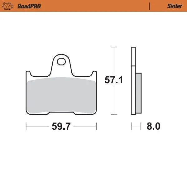 Moto-Master RoadPRO Sinter Rear Brake Pad