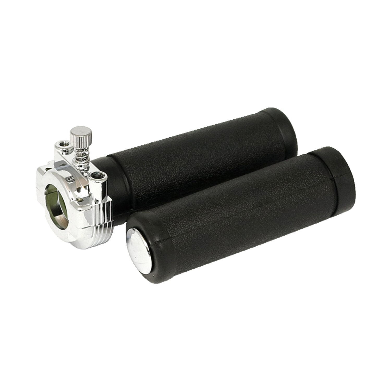 MCS OEM style throttle assembly with grips dual cable - Chrome