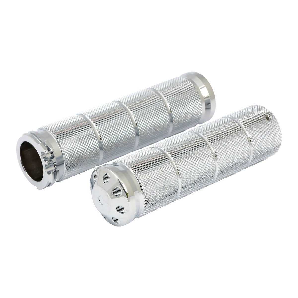 MCS Throttle grip set bomber - Chrome