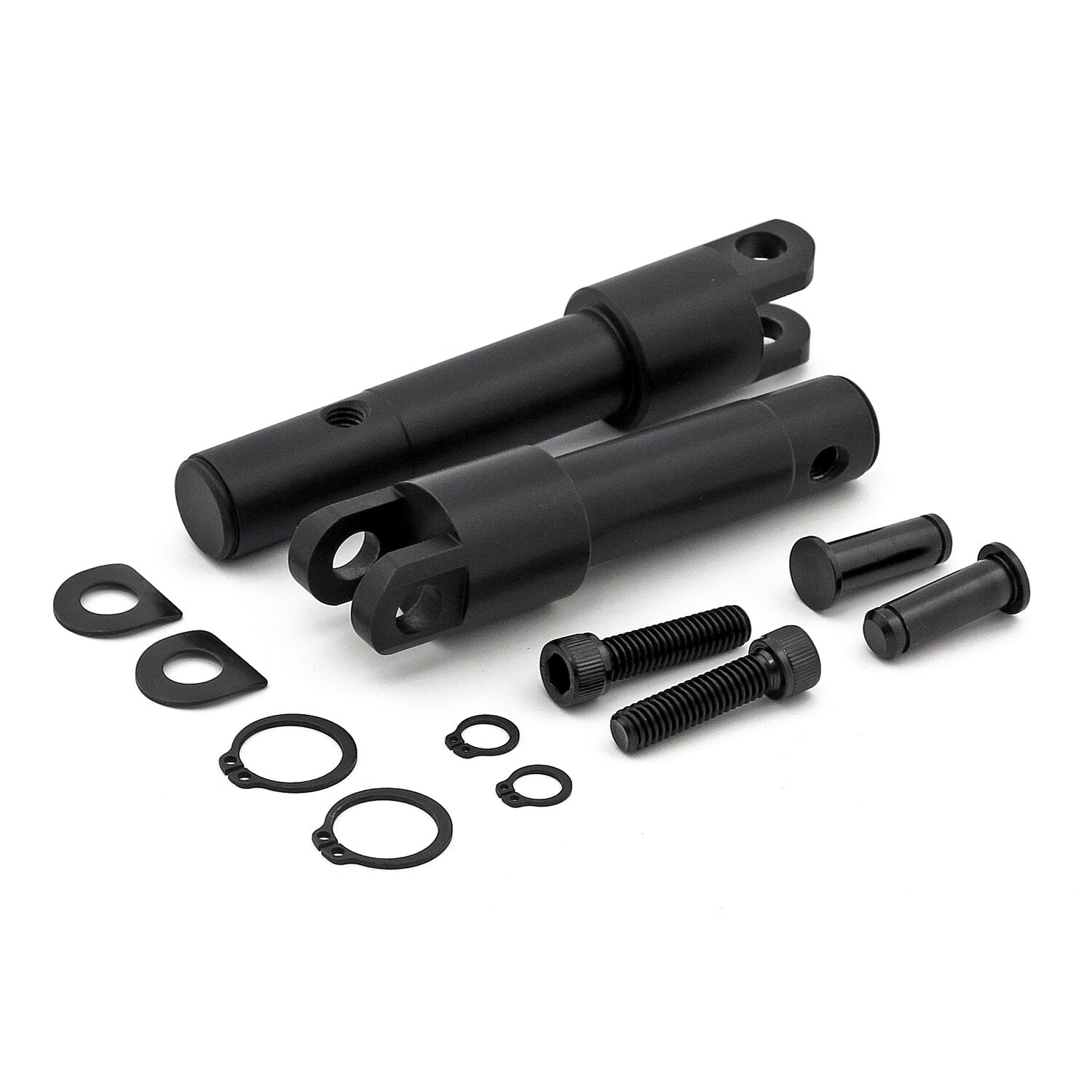 MCS Foot peg conversion bracket kit - std length - Black